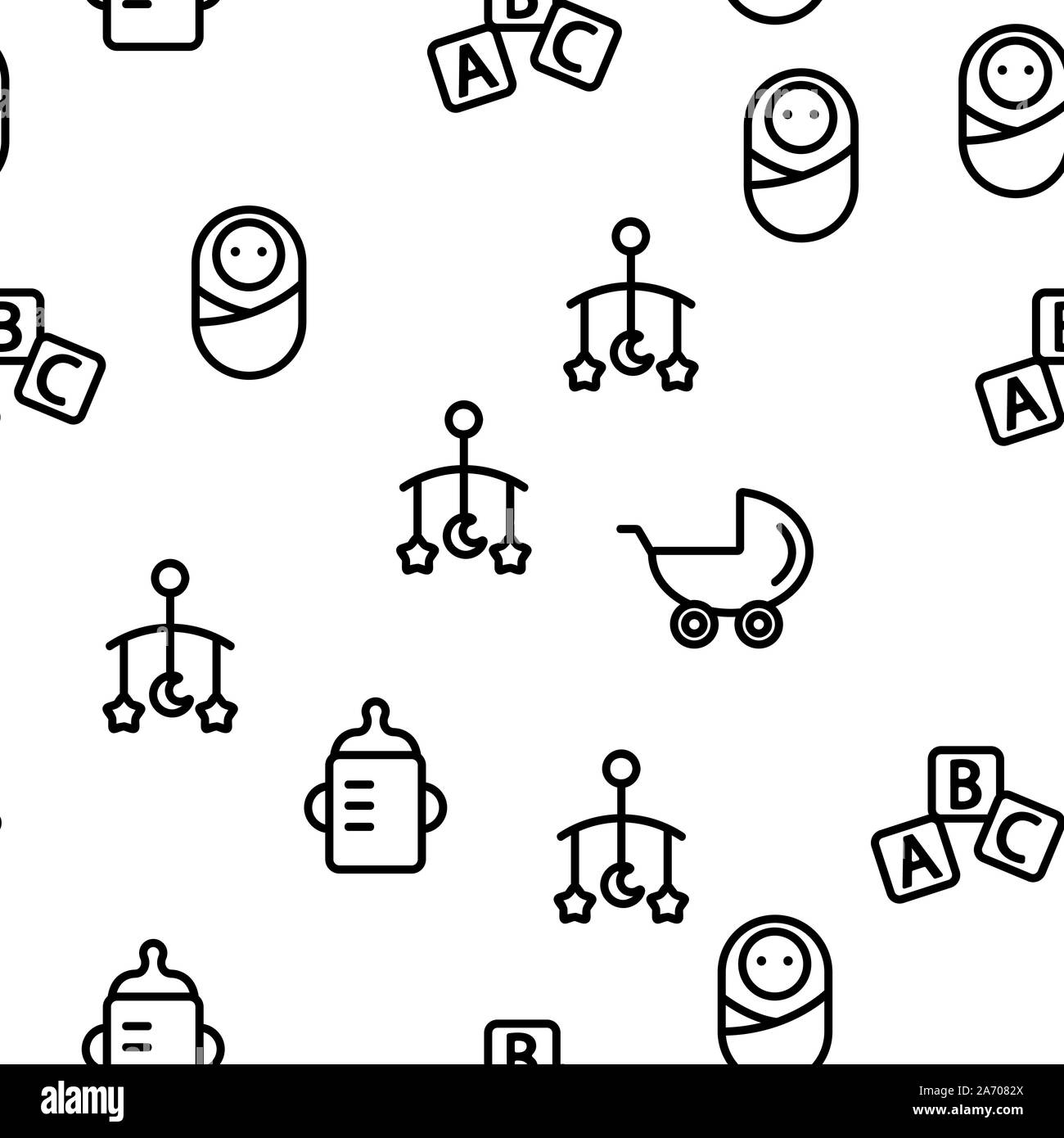 Baby Toys Vector Seamless Pattern Stock Vector Image & Art - Alamy