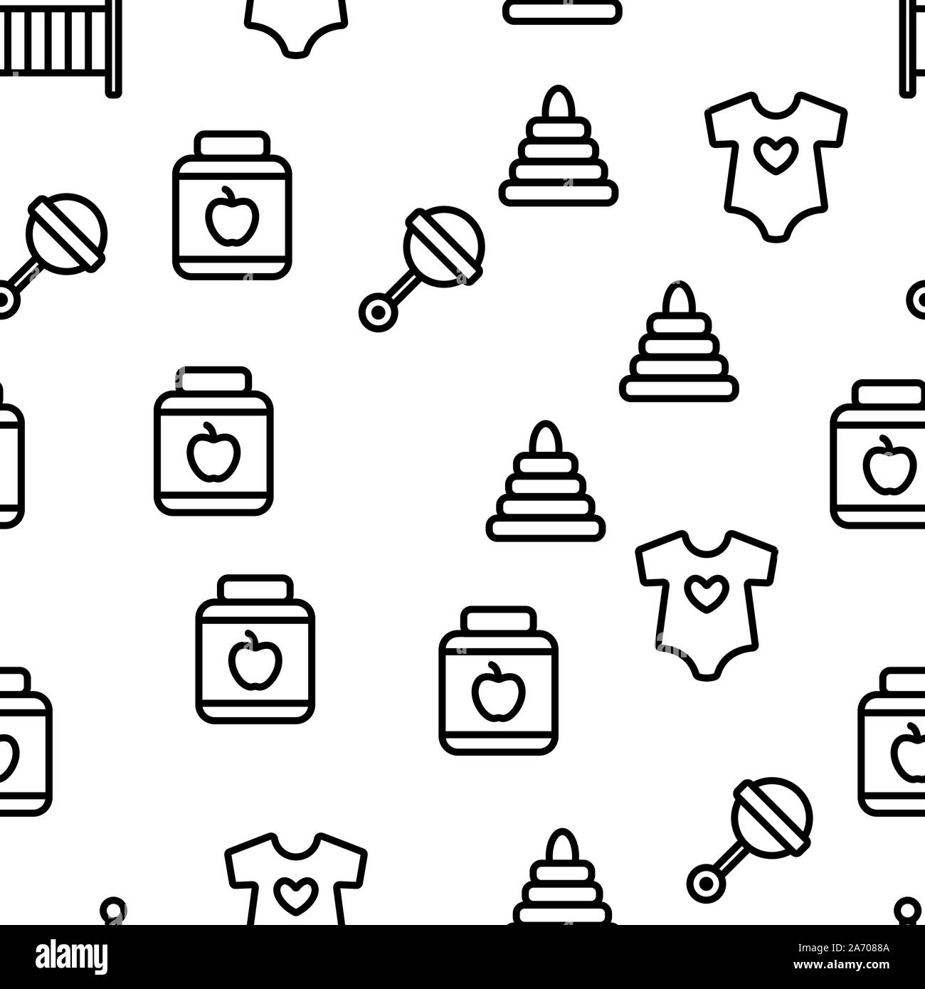 Baby Toys Vector Seamless Pattern Stock Vector Image & Art - Alamy