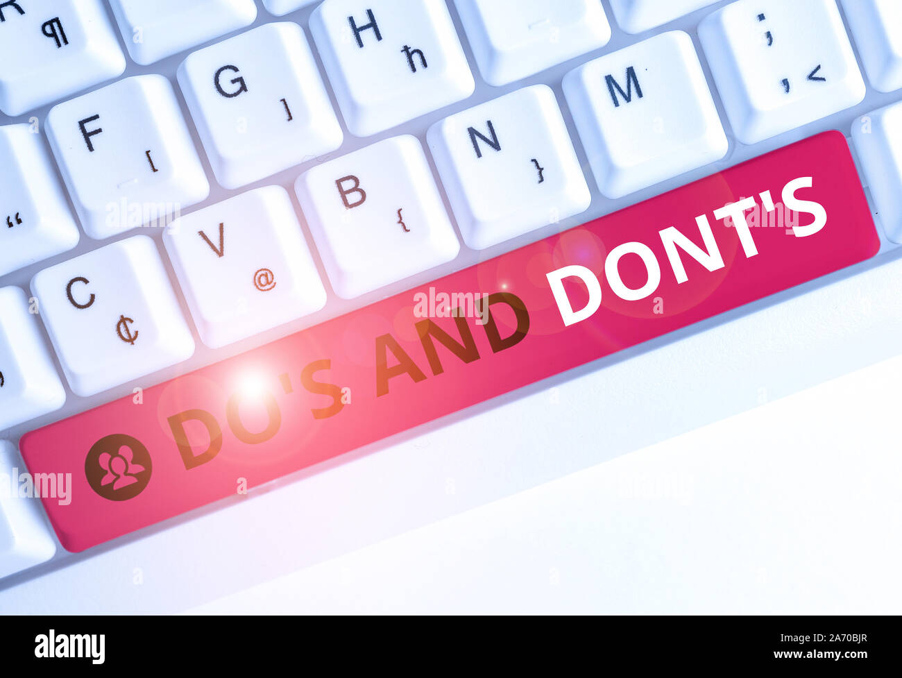Writing note showing Do S And Don tS. Business concept for Rules or ...