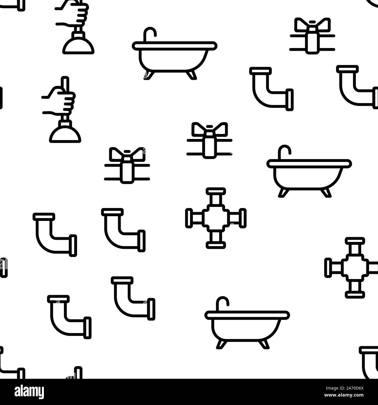 Plumbing Vector Seamless Pattern Stock Vector Image & Art - Alamy