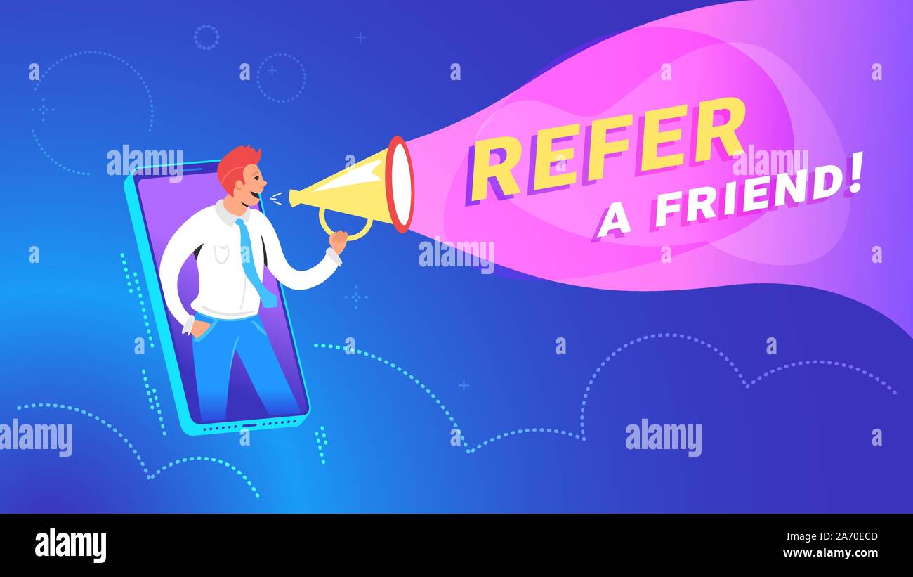 Happy Referring Refer a employee Stock Vector Images - Alamy