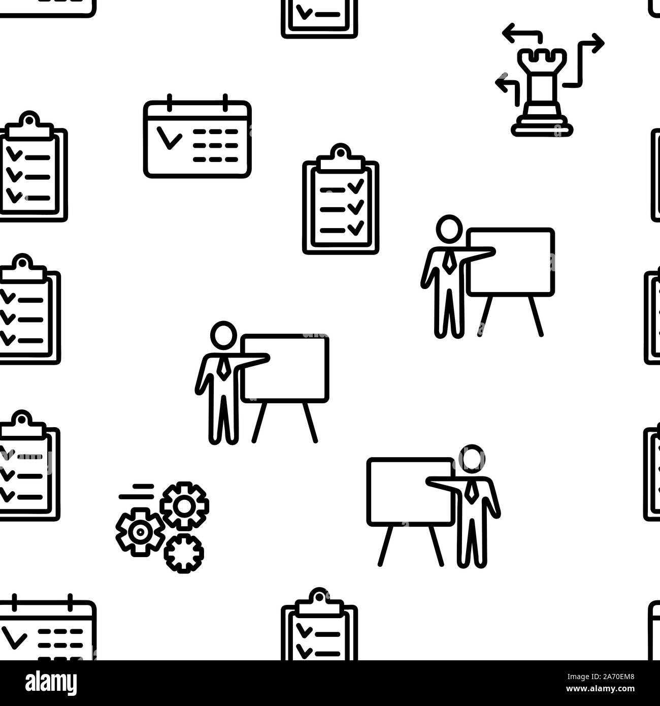 Planning Vector Seamless Pattern Stock Vector Image & Art - Alamy