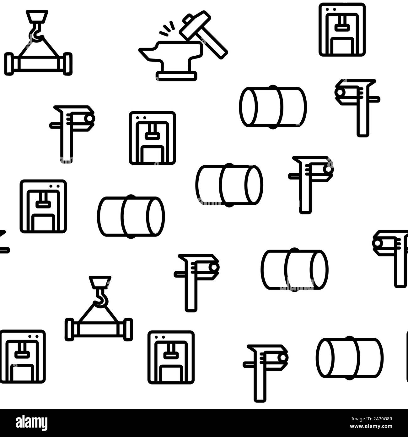 Metallurgy Vector Seamless Pattern Stock Vector Image & Art Alamy