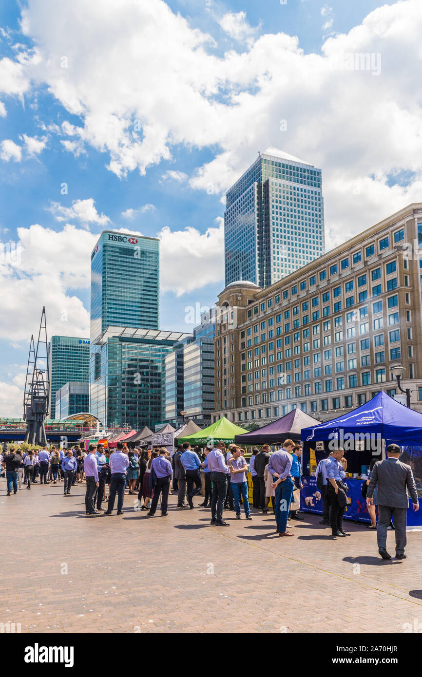 North quay canary wharf skyline hi-res stock photography and images - Alamy