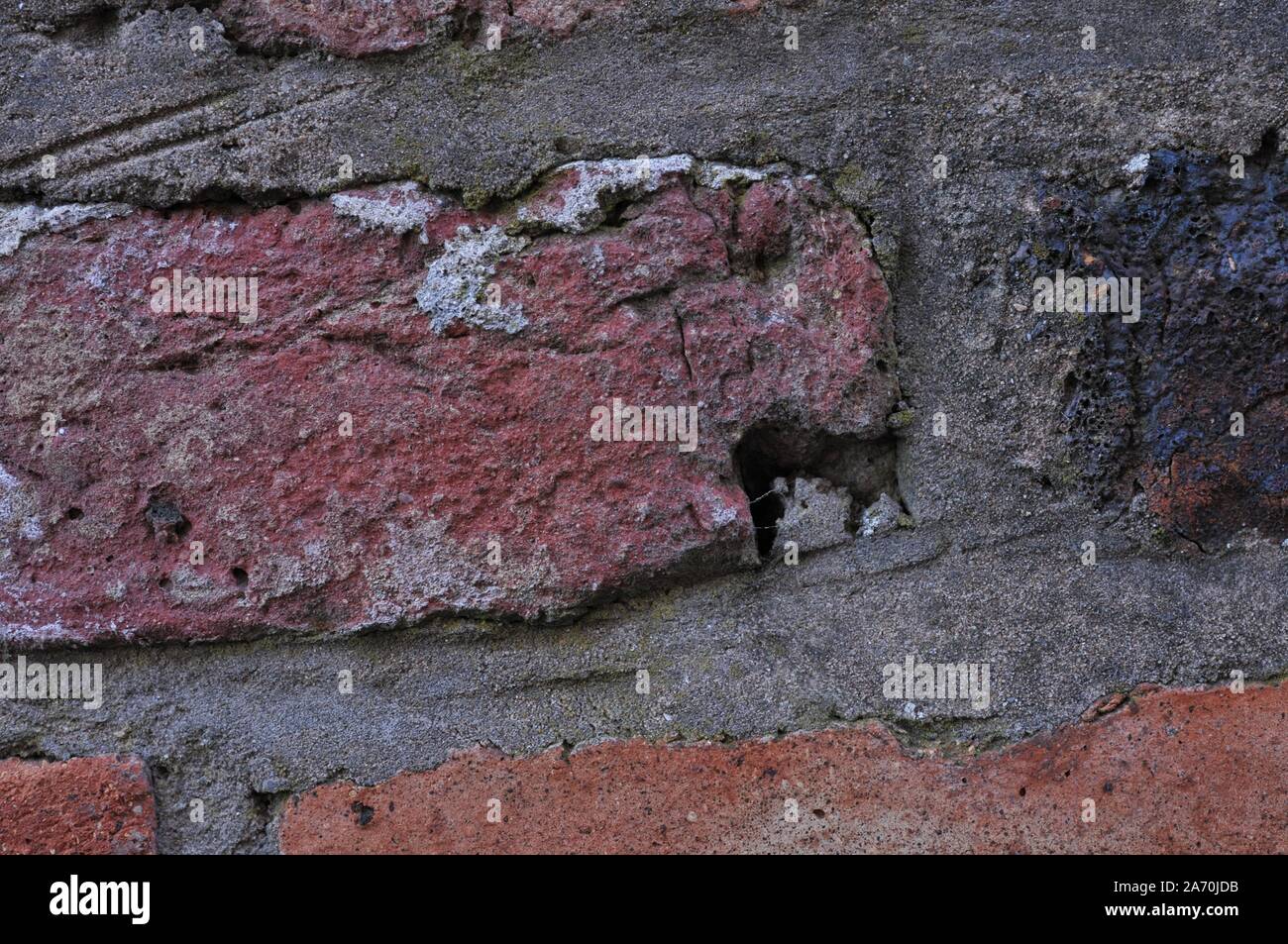 Old Weathered Red Brick Wall Stock Photo - Alamy