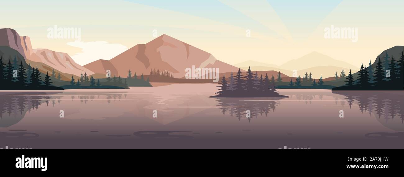 Summer rural landscape Stock Vector Image & Art - Alamy