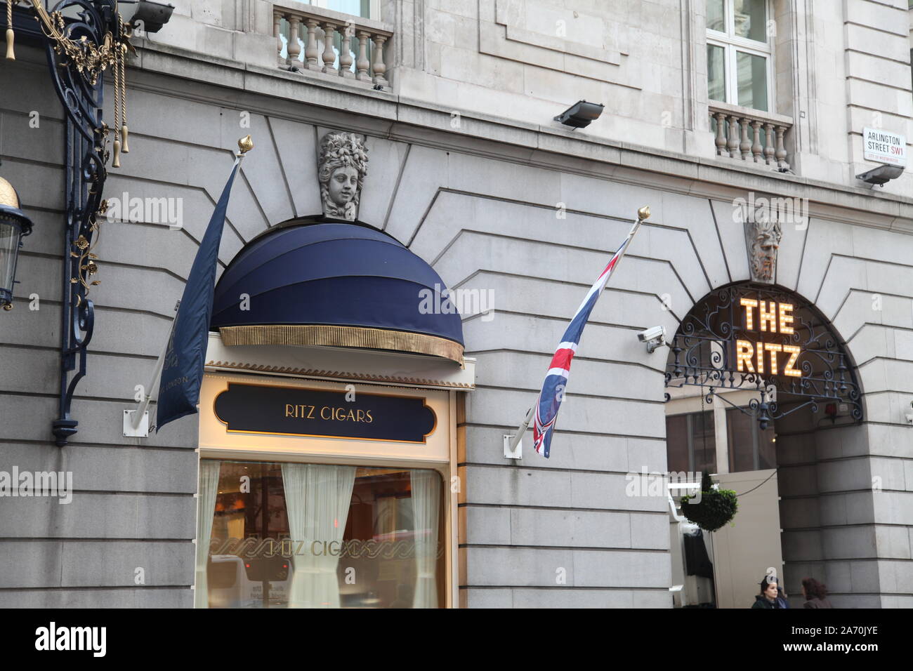 Side of The Ritz Hotel on Arlington Street, Mayfair, London Stock Photo