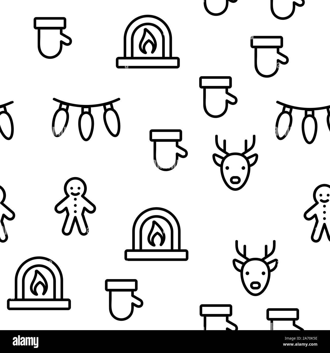 Christmas Vector Seamless Pattern Stock Vector Image & Art - Alamy