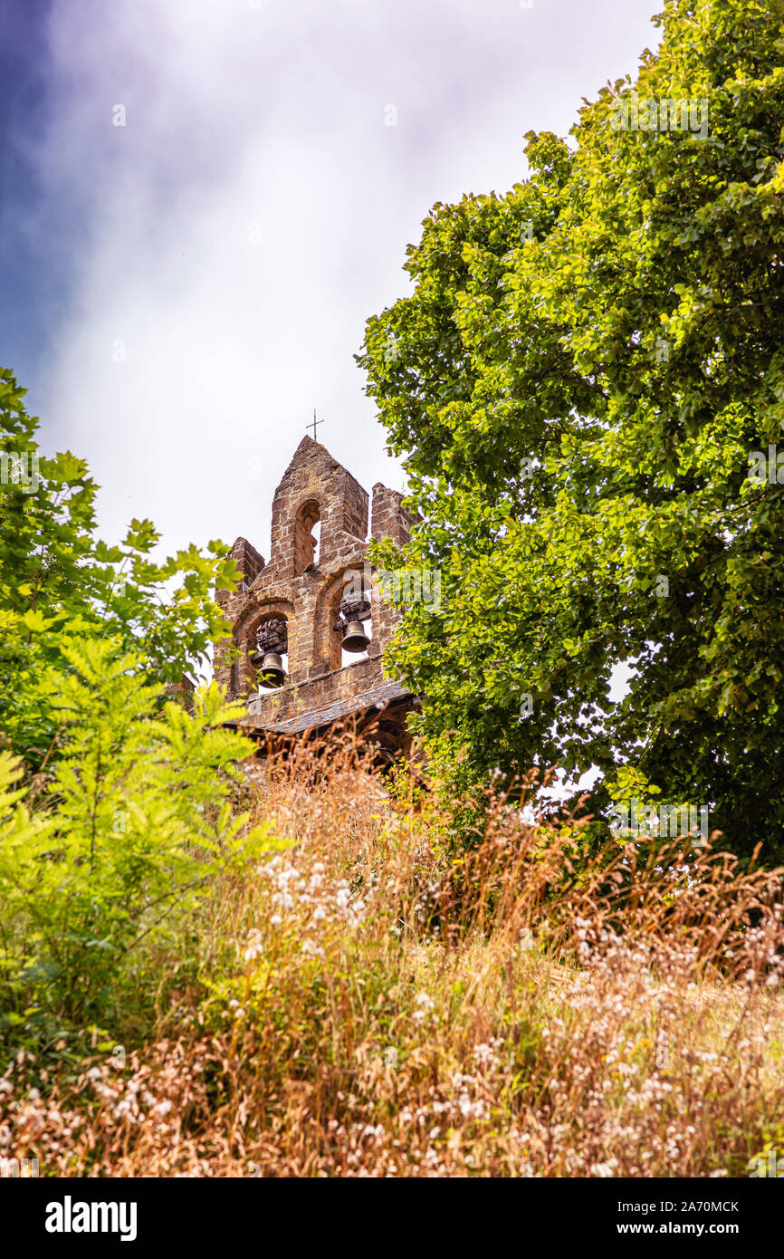 View of the Calvary Chapel, Castillon en Couserans, Ariege, Occitanie, France Stock Photo