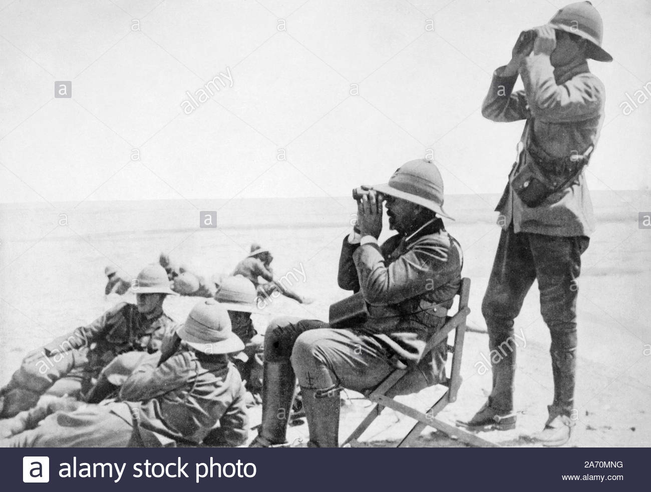 WW1 General Botha in the field, vintage photograph from 1914 Stock Photo
