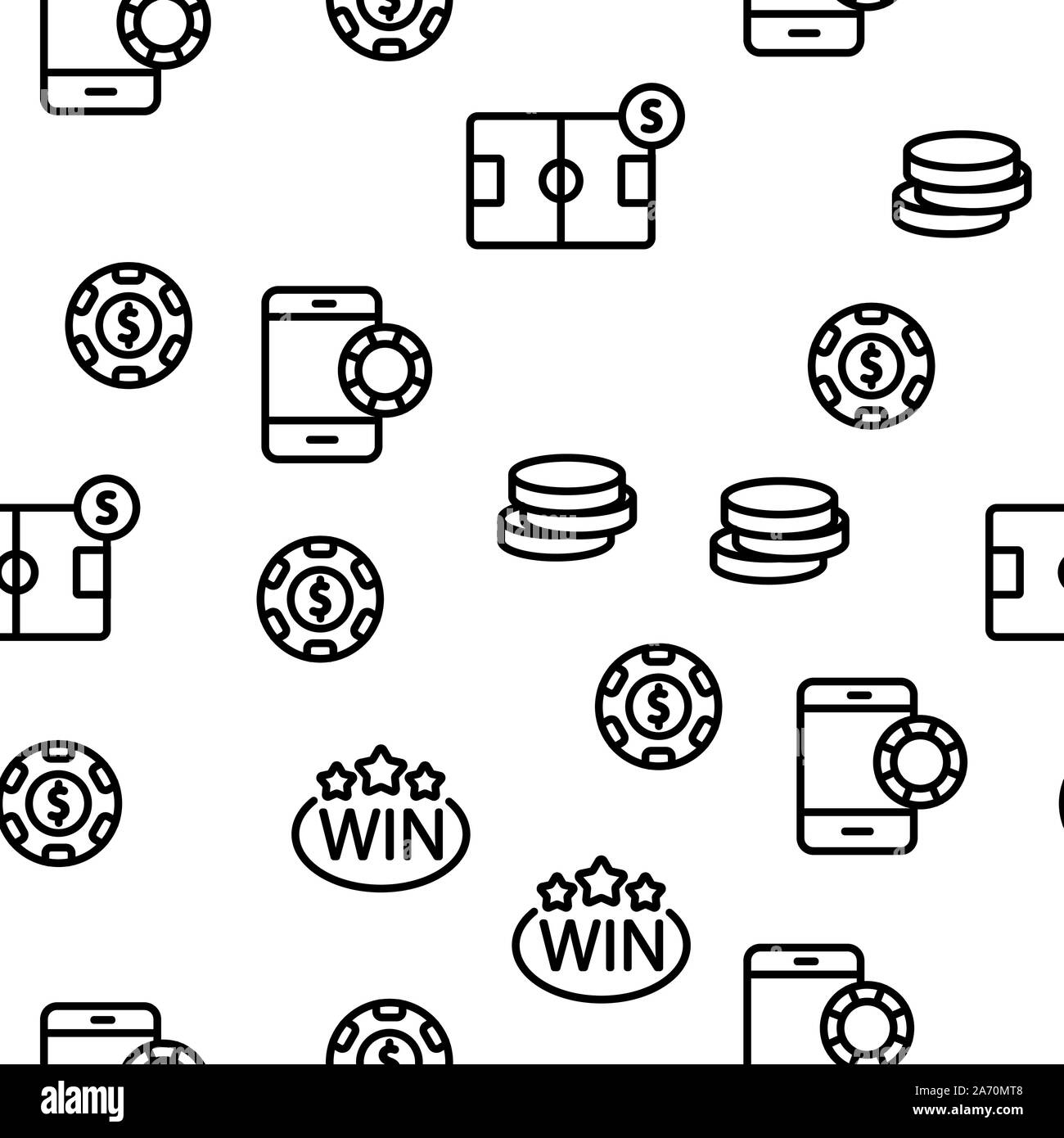 Betting Football Game Vector Seamless Pattern Stock Vector Image & Art