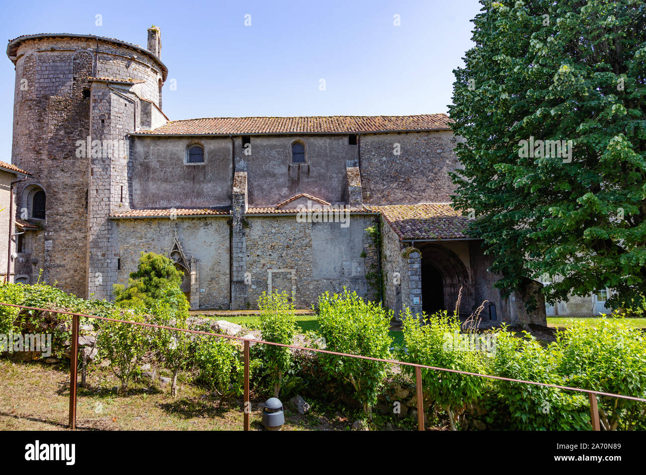 Palace of Bishops and Departmental Museum of Ariège, Saint Lizier, in the department of Ariège, Pyrenees, Occitanie, France Stock Photo