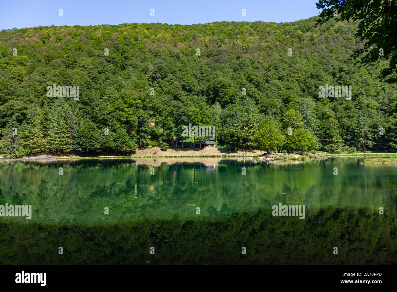 Lake Bethmale, Ariège, Occitanie, France Stock Photo