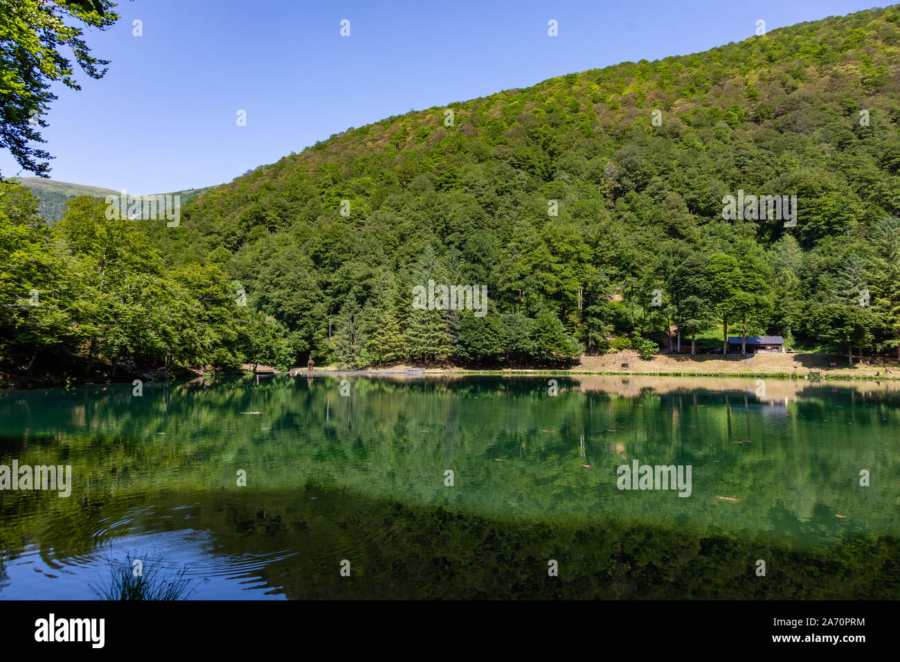 Lake Bethmale, Ariège, Occitanie, France Stock Photo