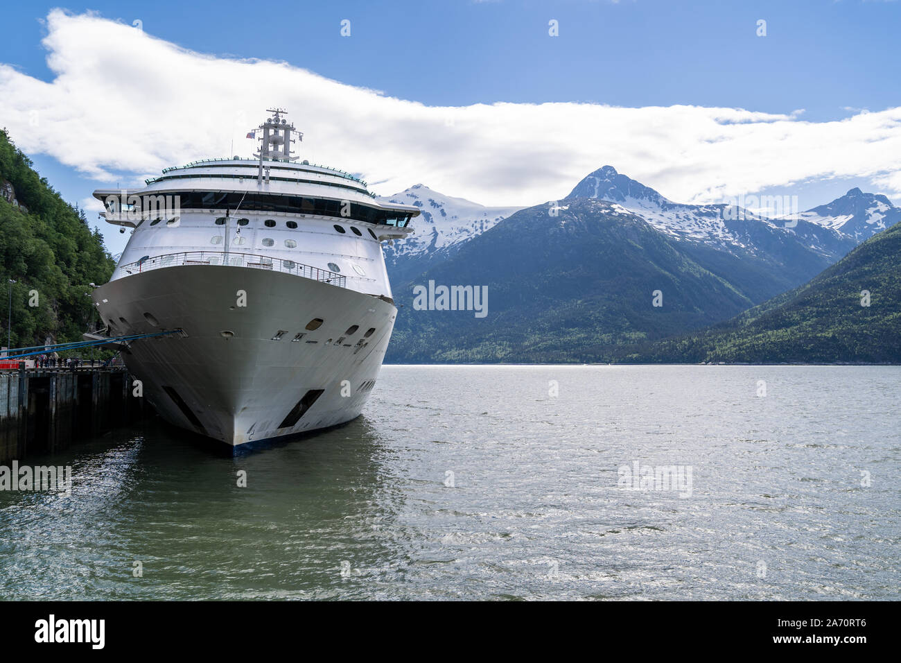 Royal Caribbean Ship docks in Skagway Stock Photo Alamy