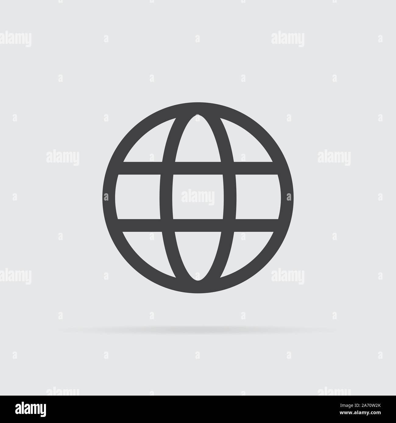 Web icon in flat style isolated on grey background. For your design ...