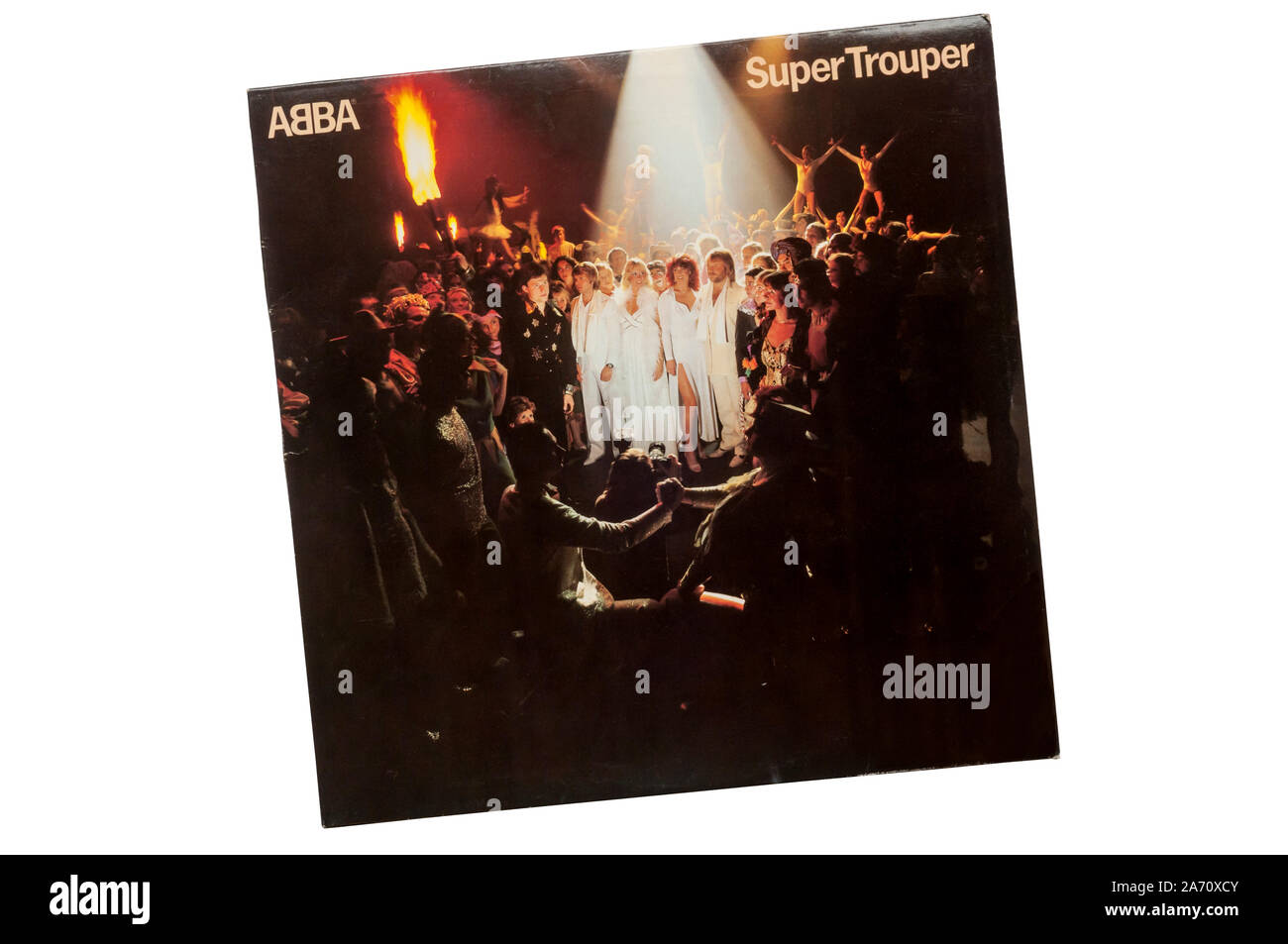 Super Trouper was the 7th studio album by Swedish pop group Abba, released in 1980. The album title refers to a brand of followspot stage lighting. Stock Photo