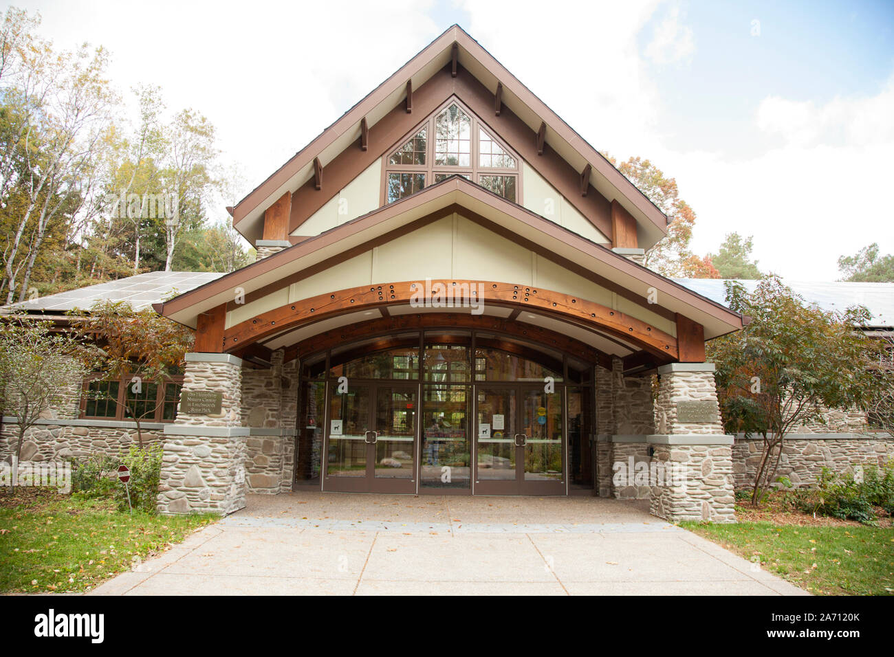 The Humphreys Nature Centre in Letchworth State Park Stock Photo