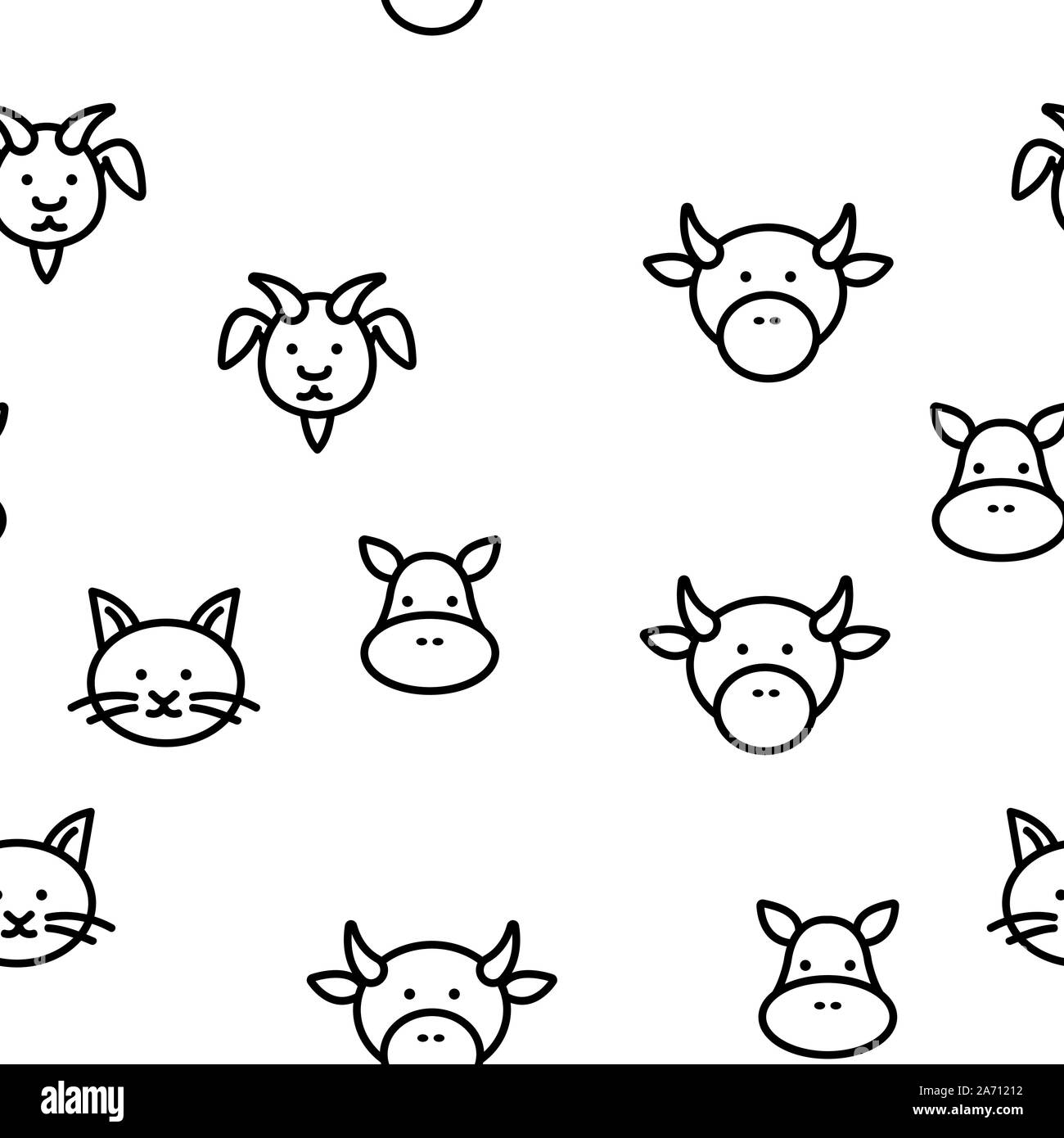 Animals Vector Seamless Pattern Stock Vector Image & Art - Alamy