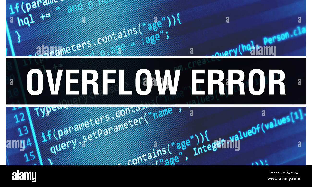 Overflow data hi-res stock photography and images - Alamy image.