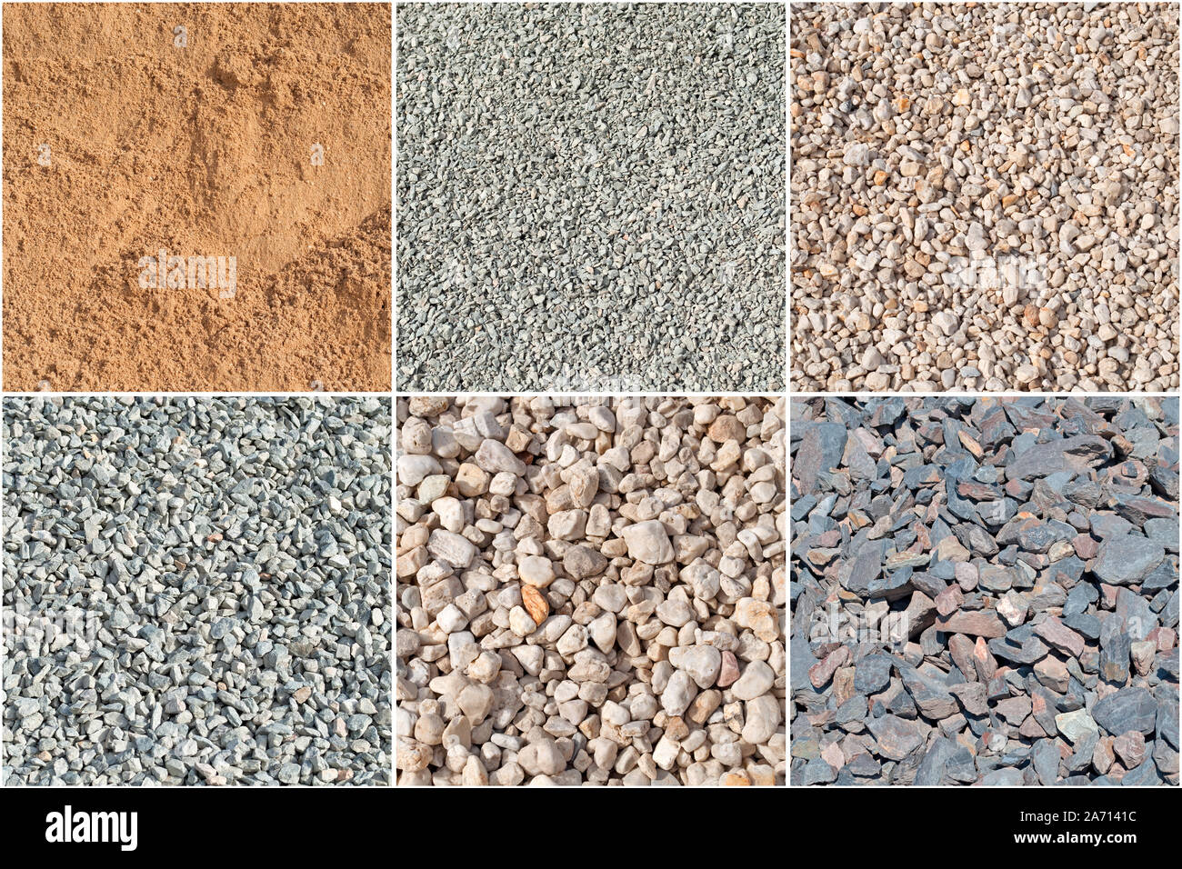 Various construction materials in a collage Stock Photo