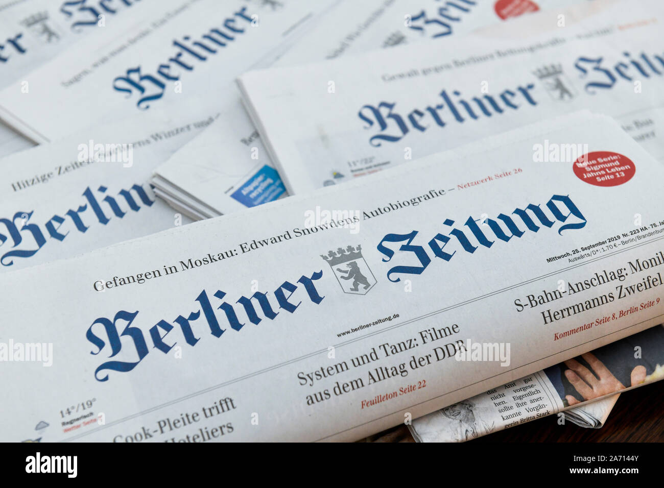 Tageszeitung 'Berliner Zeitung' Stock Photo