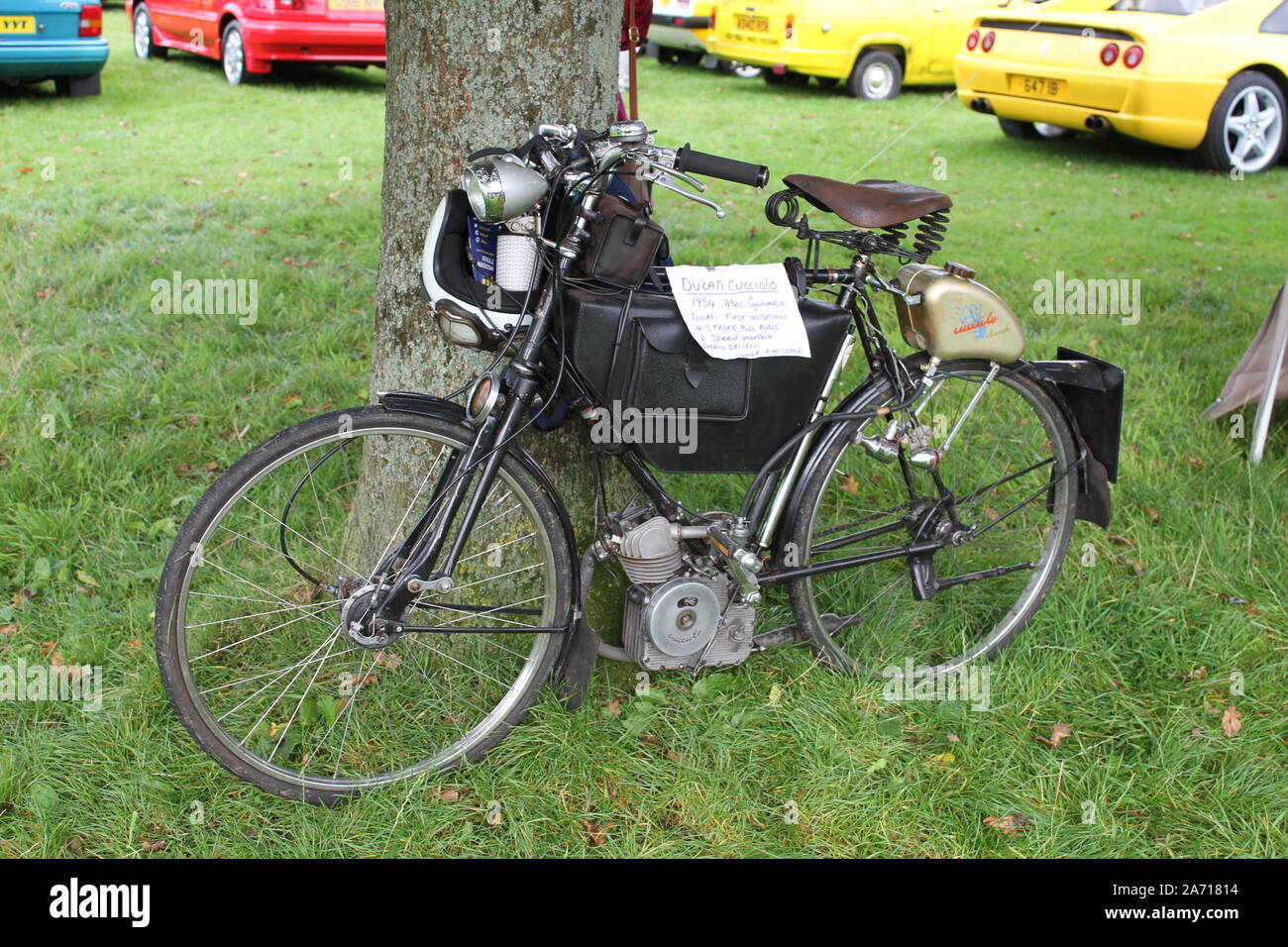 Ducati's first "Motorcycle": A 1954 Ducati Cucciolo chain driven seen at  Kilbroney Vintage Show 2019 Stock Photo - Alamy