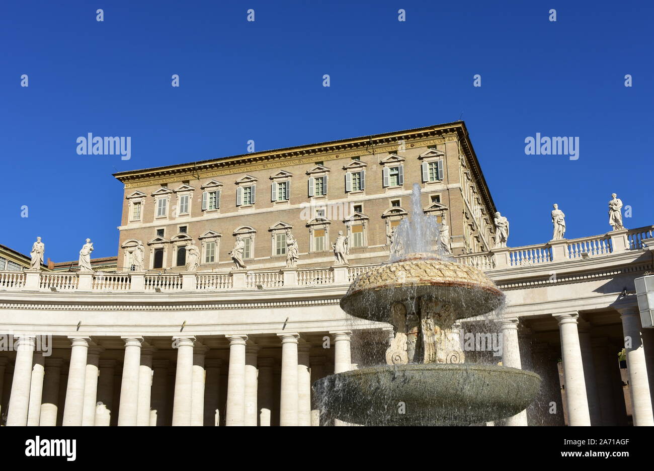 Papal Apartments, Apostolic Palace from Piazza San Pietro at the