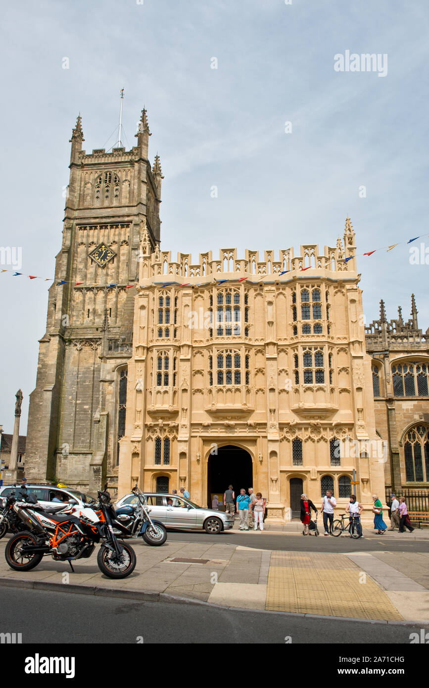 Parish Church of St John Baptist of Cirencester market town. Gloucestershire, England Stock Photo