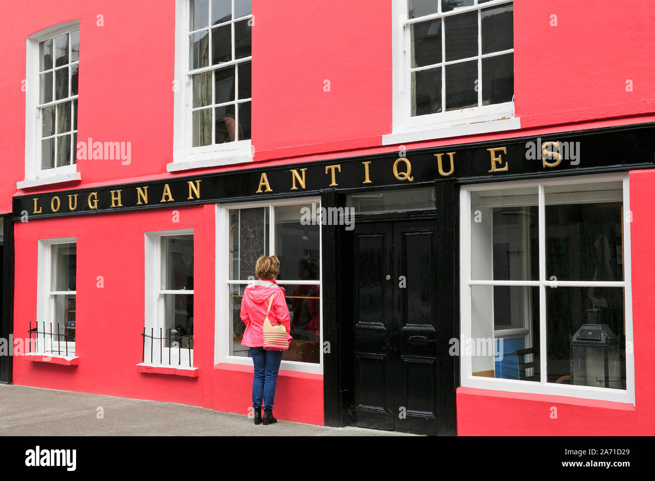 Antique store, Friar Street, Youghal, County Cork, Ireland Stock Photo
