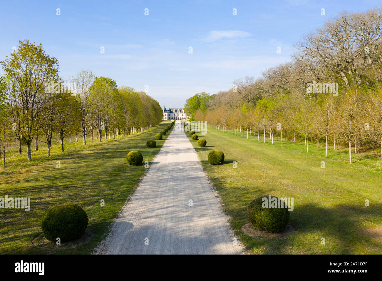 France Loir Et Cher Loire Valley Listed As World Heritage By Unesco Cellettes Chateau De Beauregard Park And Gardens The Allee De Chambord Borde Stock Photo 331331939 Alamy