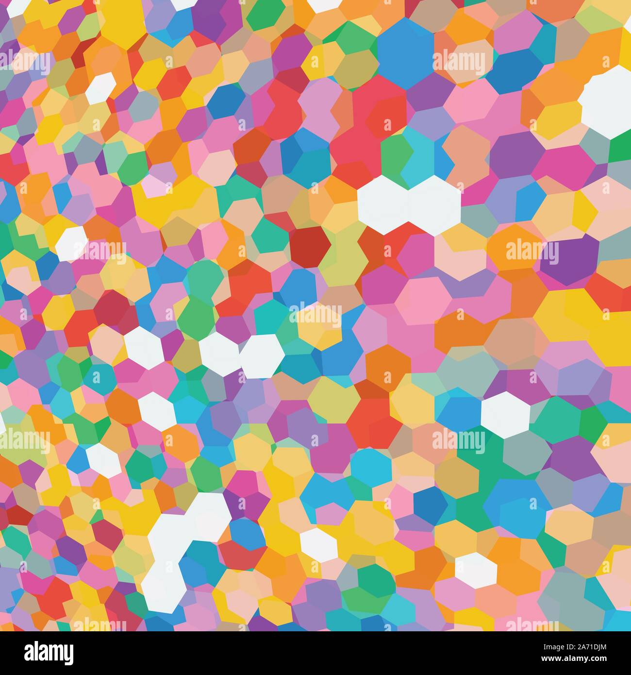 Abstract background with colorful hex polygons Stock Vector