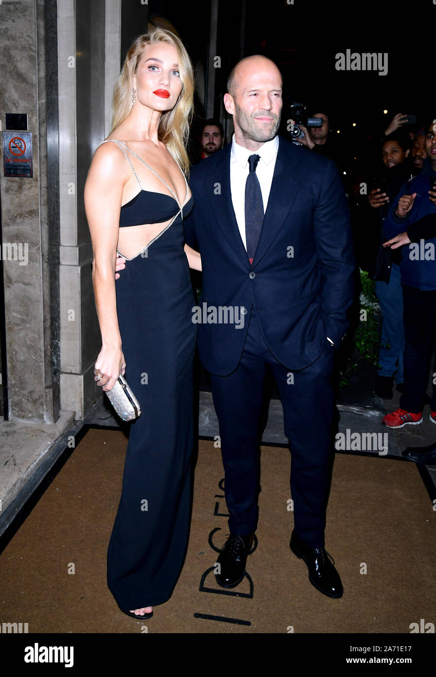 Jason statham attending harpers bazaar women year awards claridges
