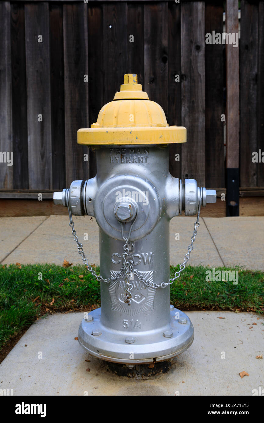 Kerbside Fireman hydrant, Sacramento, California, United States of America Stock Photo