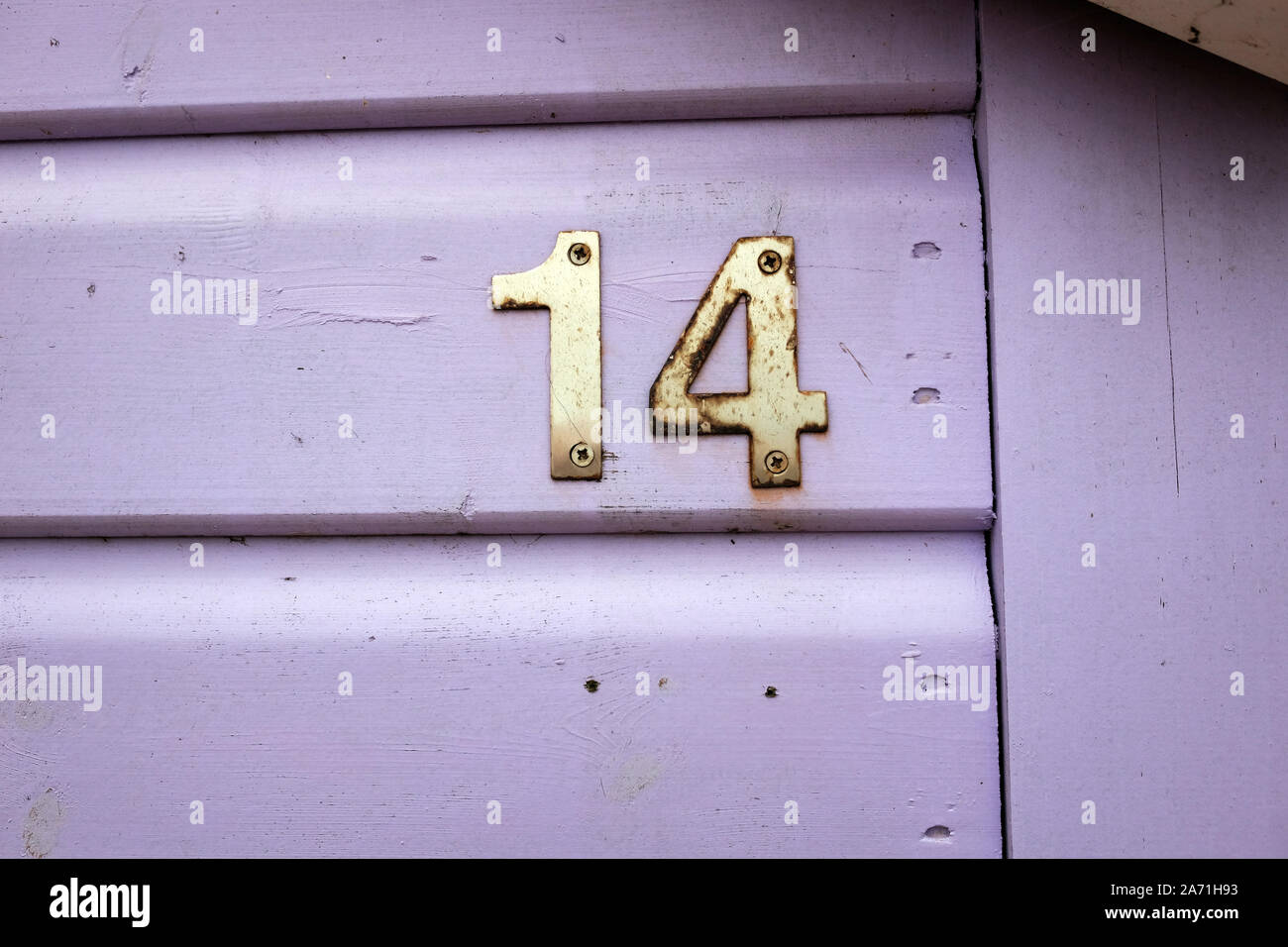 October 2019 Beach huts on the sea front at Weston super Mare, UK