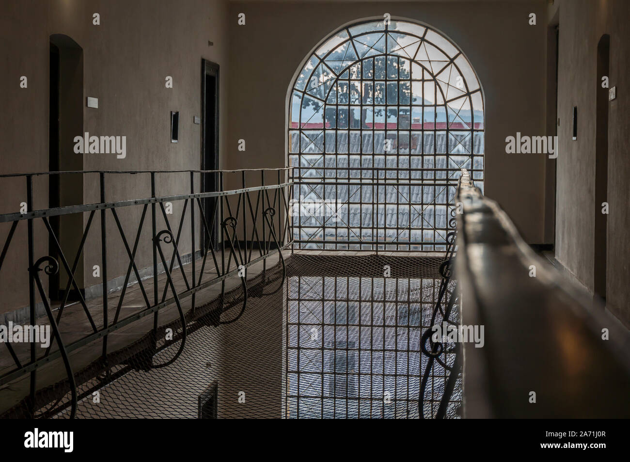 Crime Prison interior. Jail Corridor in an abandoned prisons. Prison cell  interior Stock Photo - Alamy