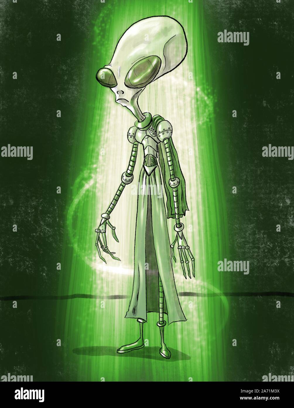 an alien illustration Stock Photo - Alamy