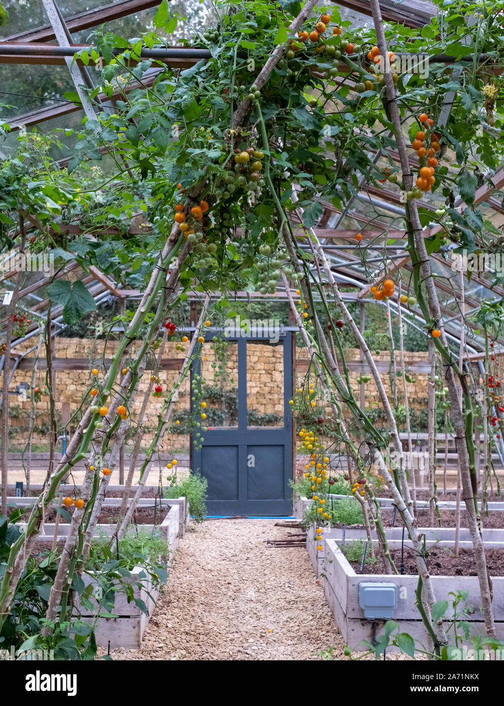Greenhouse at historic Hadspen House set in a country estate, now