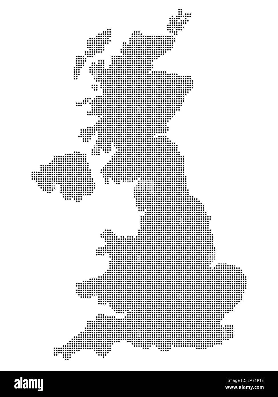 Halftone United Kingdom Map Vector illustration eps 10. Stock Vector