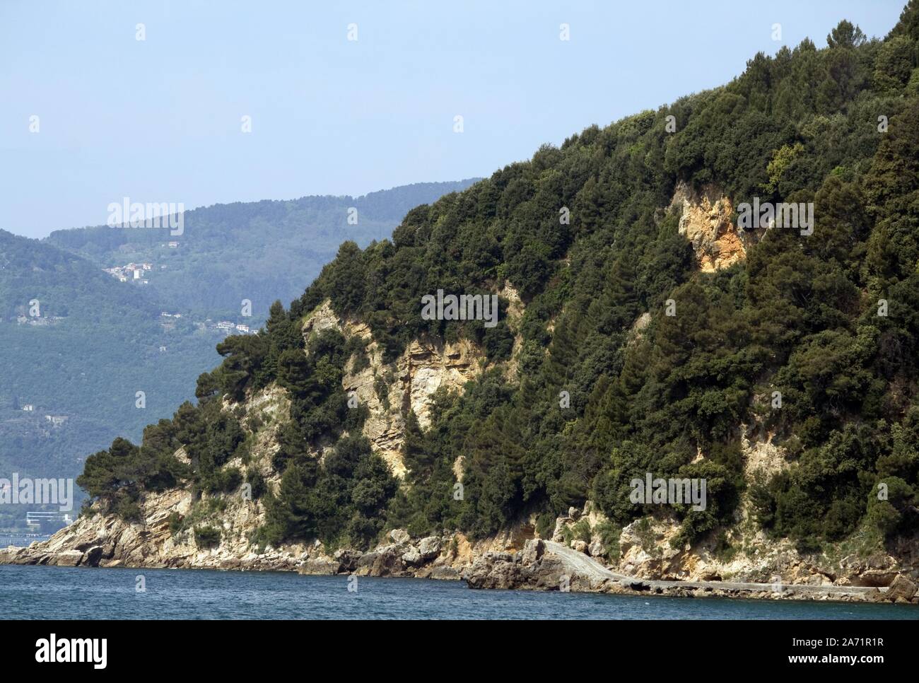 Headland near Lerici, Riviera di Levante, Liguria, Italy Stock Photo