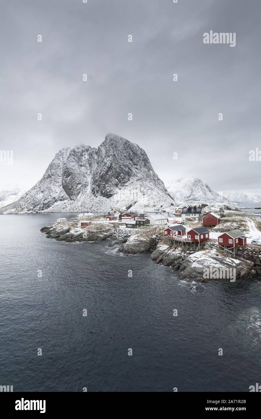 Hamnoy on the Lofoten, Norway, in winter Stock Photo - Alamy