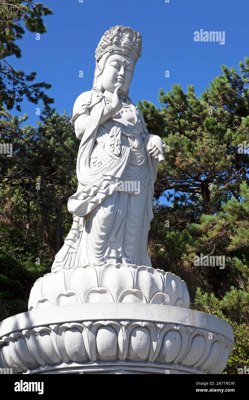 Female Buddha in Haedong-Yonggung Temple, Busan, Gyeongsangnam-do, South Korea Stock Photo