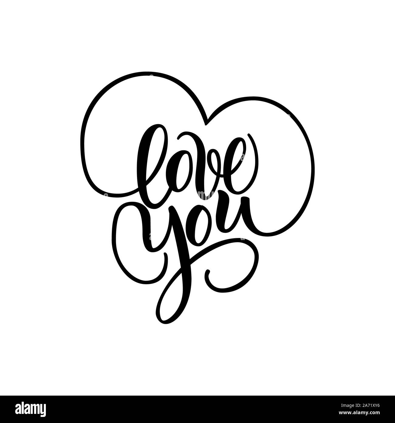 Valentine card inscription Black and White Stock Photos & Images - Alamy