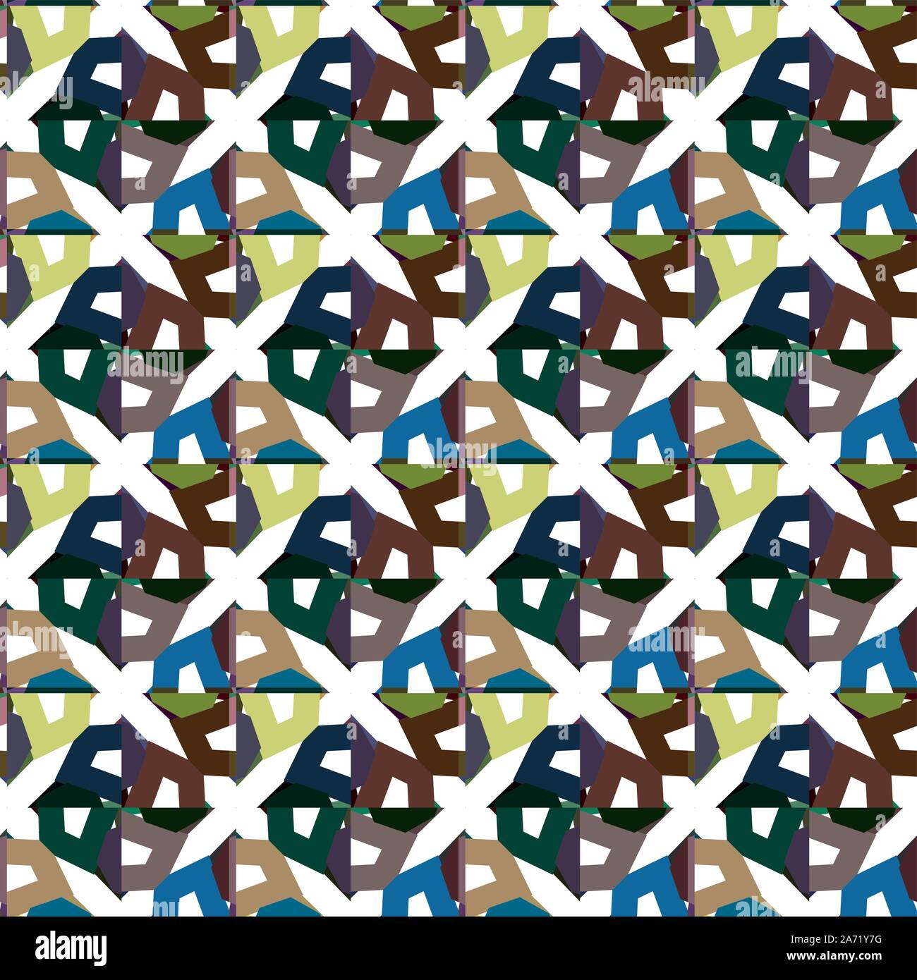 Seamless vector pattern in geometric ornamental style Stock Vector ...