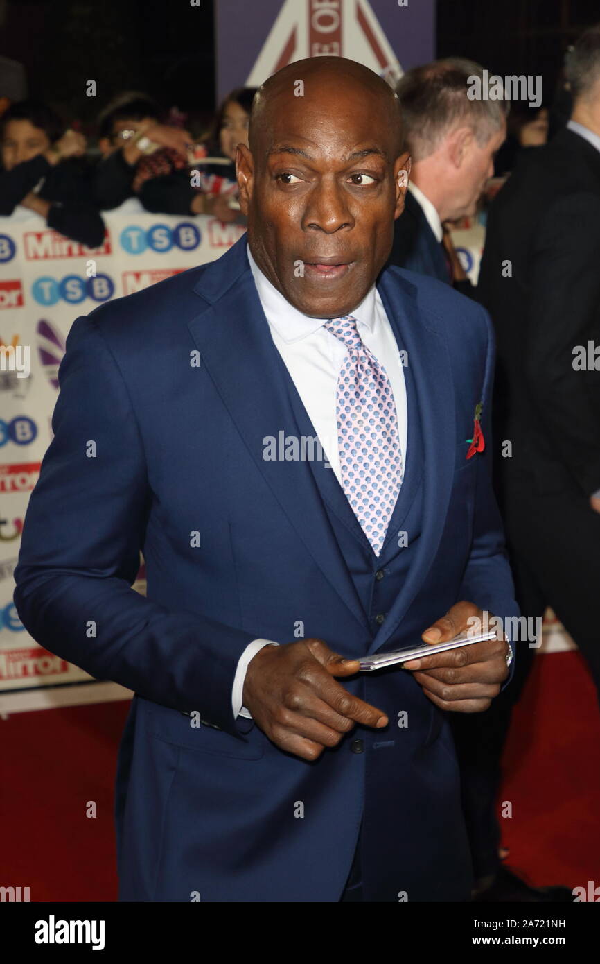 Frank Bruno on the red carpet at The Daily Mirror Pride of Britain Awards, in partnership with TSB, at the Grosvenor House Hotel, Park Lane. Stock Photo