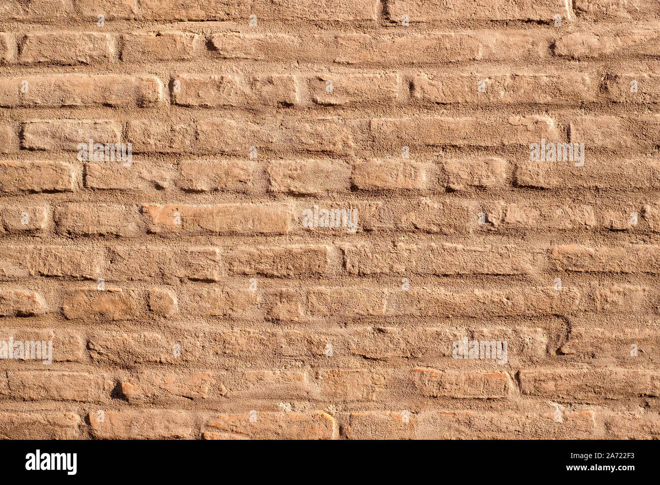 Medieval brick wall restored (detail) In Bologna downtown Stock Photo