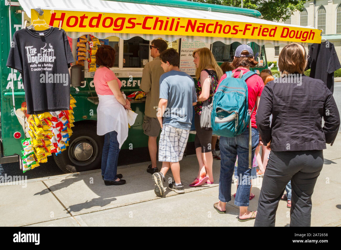 The Dog Father Food Truck in Worcester, MA Stock Photo