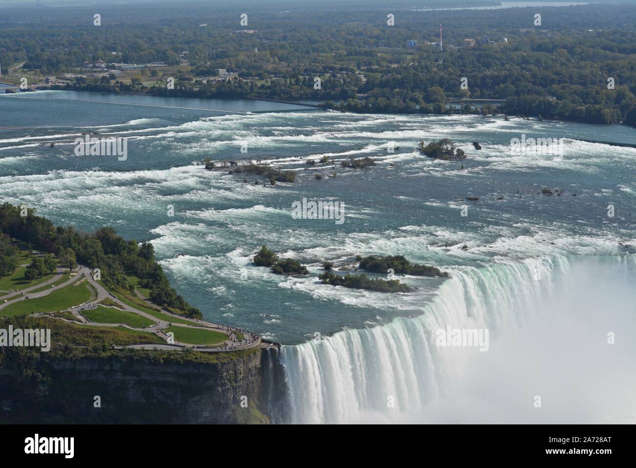 Niagara Falls on the boarder between the United States of America and Canada Stock Photo