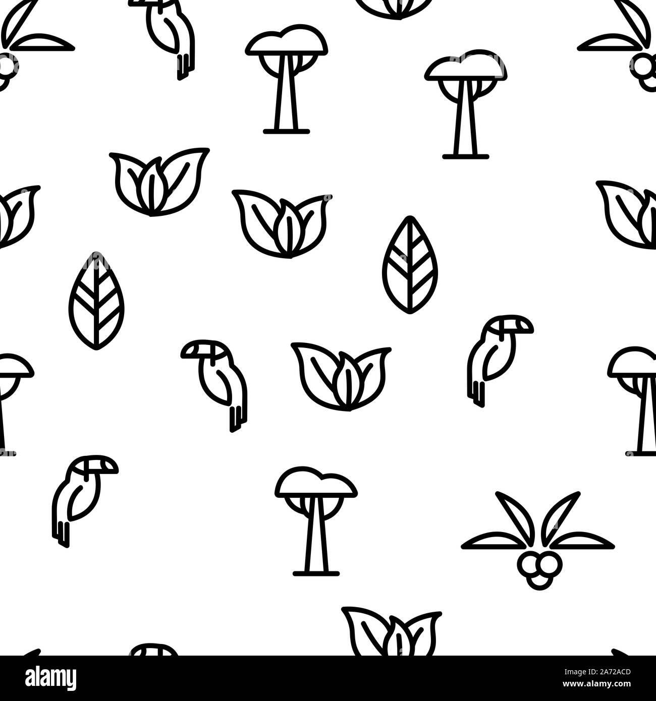 Jungle Forest Vector Seamless Pattern Stock Vector Image & Art - Alamy
