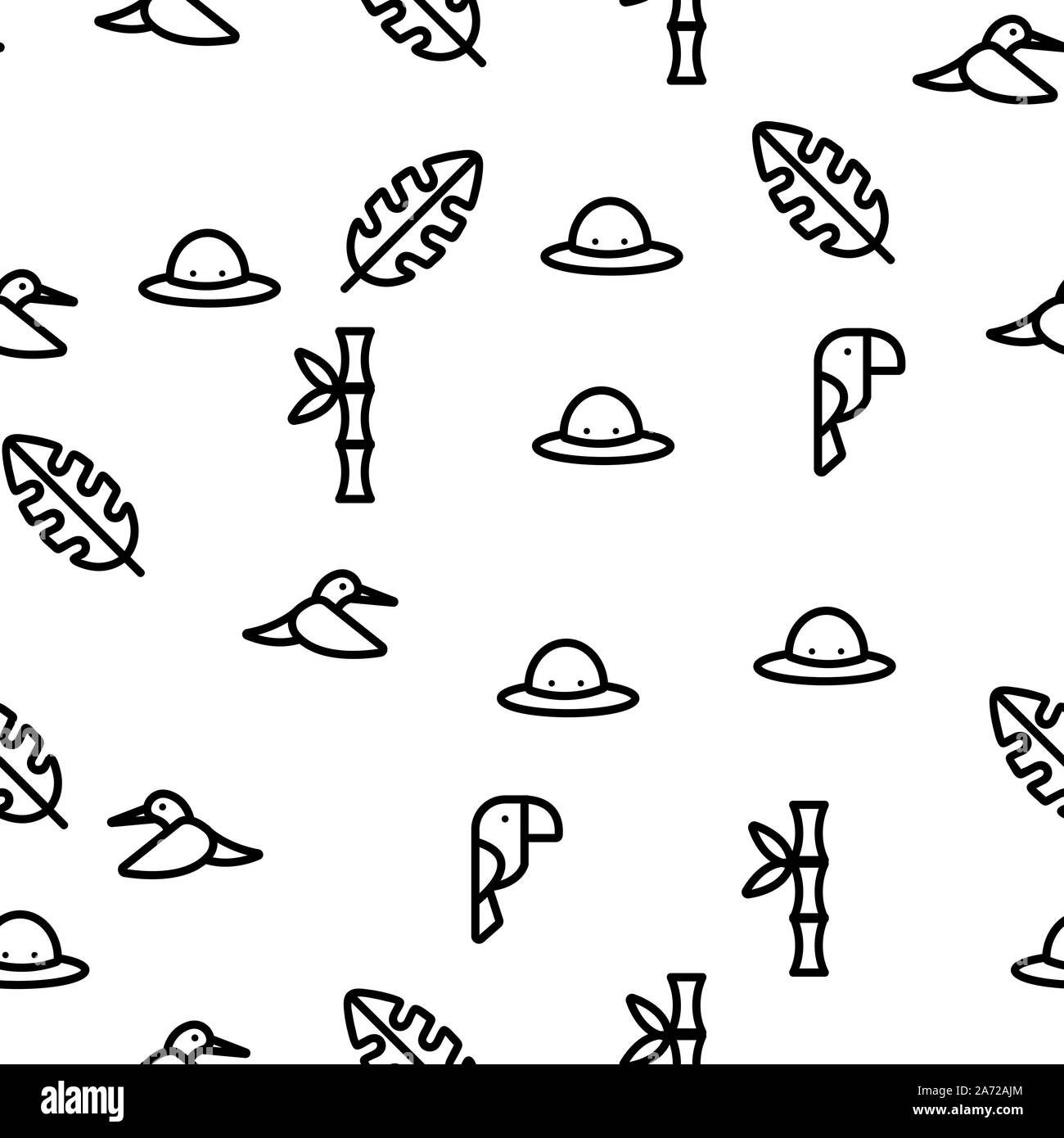 Jungle Forest Vector Seamless Pattern Stock Vector Image & Art - Alamy